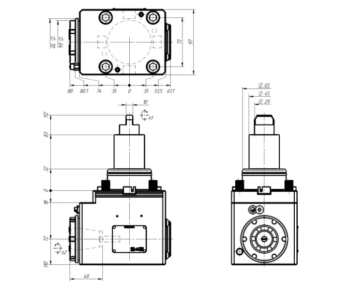 DT05072ER32A-0018-EC-BT65A Угловой сверлильно-фрезерный блок ER32A; EC