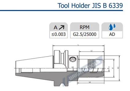 BT30-HY12-85  (AD G2.5) гидропластовый патрон BRIGHT-TOOLS