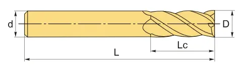 Фреза концевая твердосплавная 4F 2*4*6*50 до 50HRC 