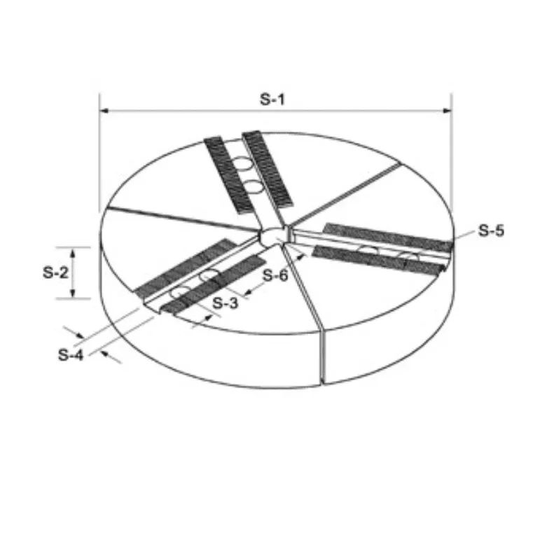 Комплект секторных кулачков FW08040 for 8'' (Height 40 mm)