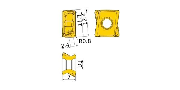 Пластина LOGU1207080PNER-M MP6120 MITSUBISHI