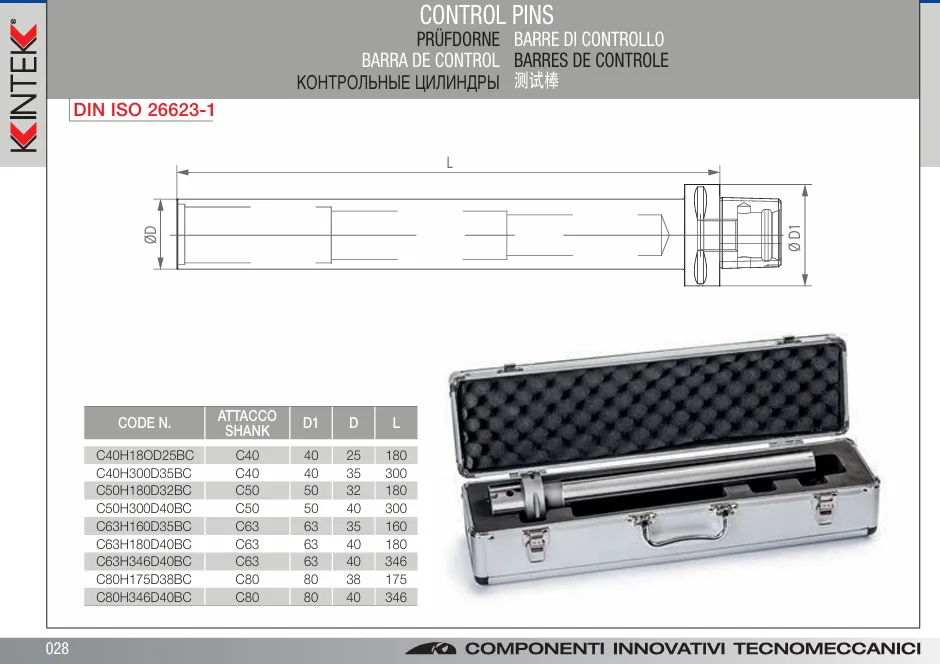Контрольная оправка Capto 6 C63H346D40BC KINTEK 