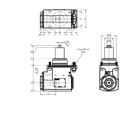 Угловой сверлильно-фрезерный блок со смещением DT05080ER32A-0047-EC-MZ68B ER32A; EC
