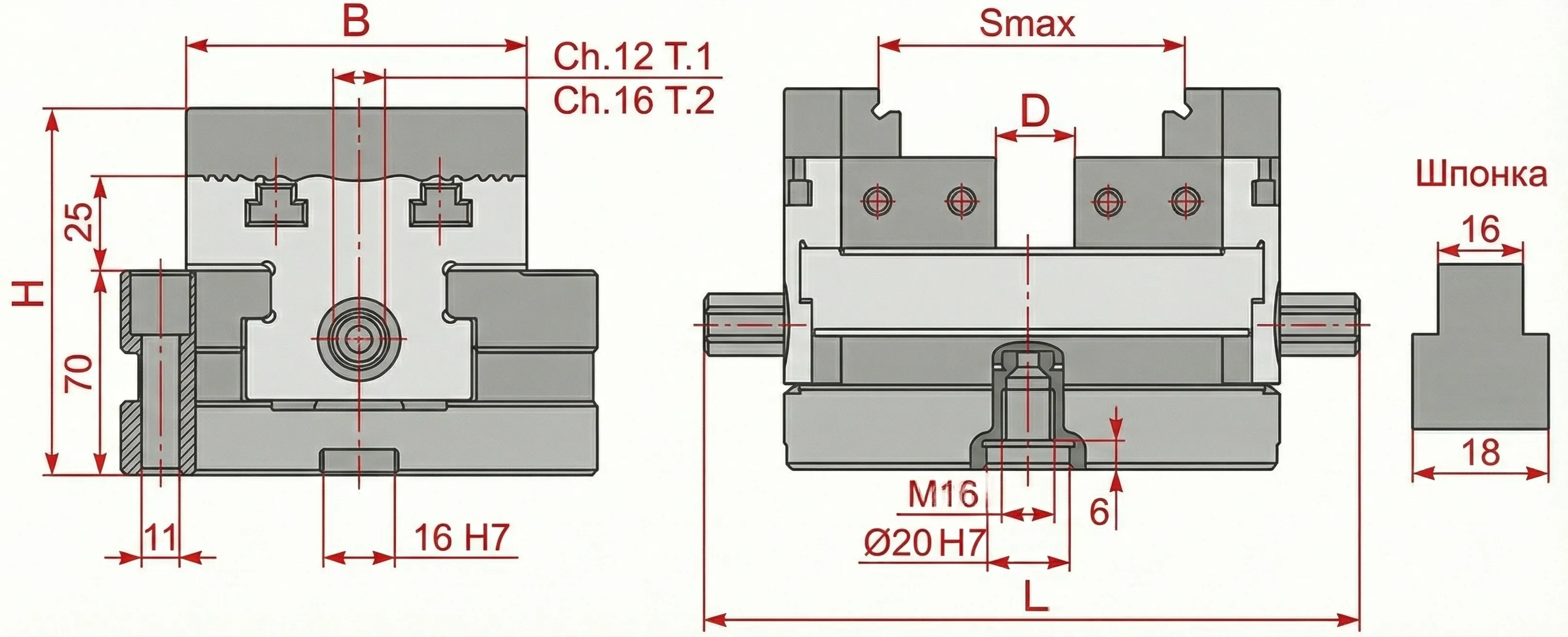 Тиски самоцентрирующиеся 5-осевые Gerardi 640-2 Multitasking ART.640-2