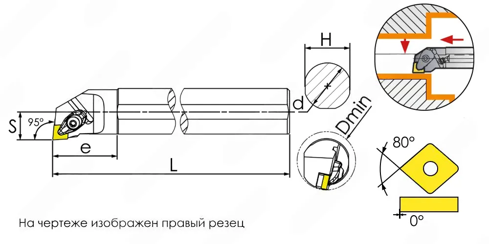 Державка DDJNR2525M11 Sant