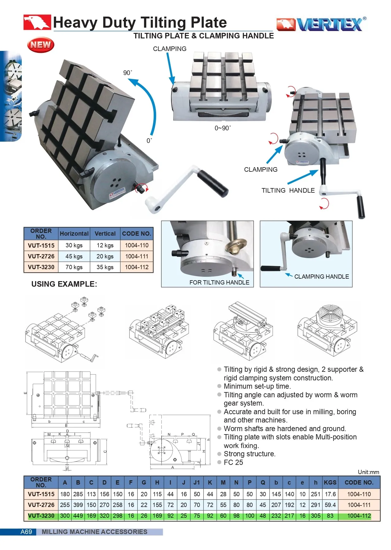 Наклонный стол Vertex VUT-3230
